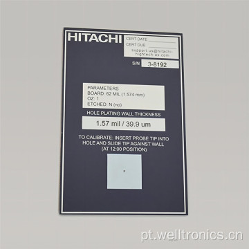 Placa padrão de espessura do orifício Hitachi PTH